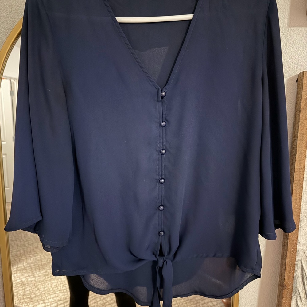 Navy Blue Women's Top